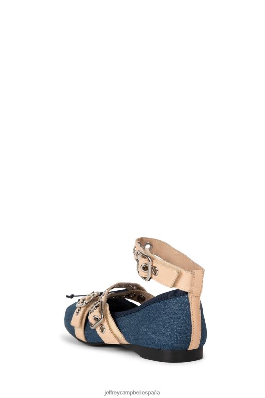 mujer Jeffrey Campbell coreo mezclilla azul natural PHXV4X211 zapatillas de ballet