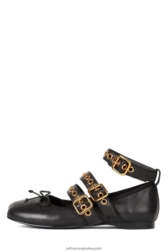 mujer Jeffrey Campbell rina oro negro PHXV4X204 zapatillas de ballet