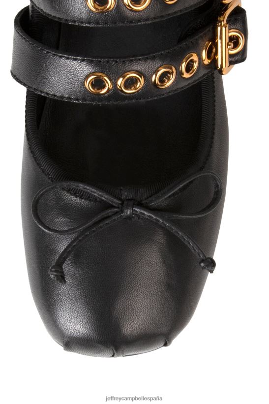 mujer Jeffrey Campbell rina oro negro PHXV4X204 zapatillas de ballet