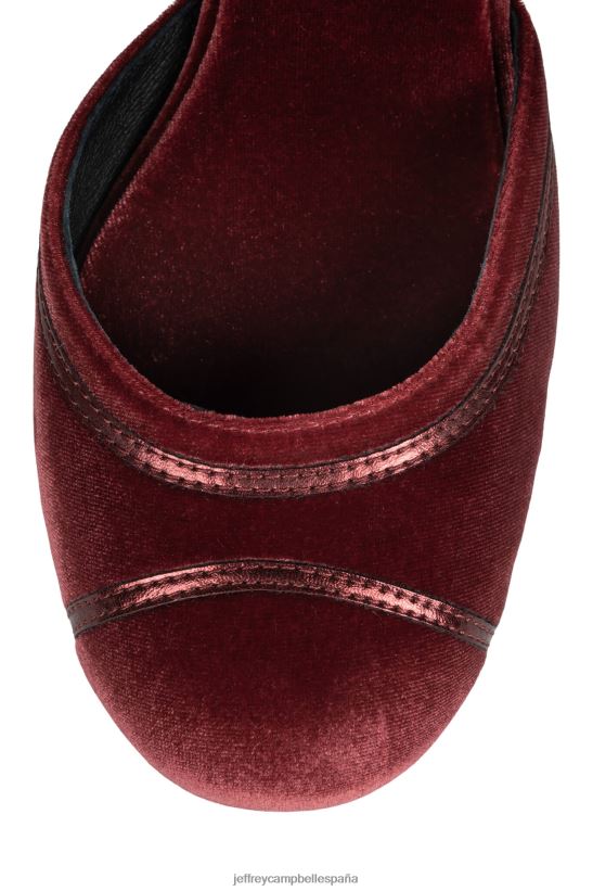 mujer Jeffrey Campbell Bajo abajo combo de terciopelo rojo PHXV4X1294 bomba de plataforma