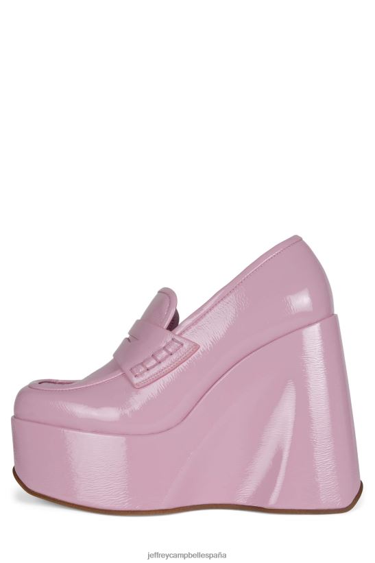 mujer Jeffrey Campbell bloquear charol arrugado rosa PHXV4X1269 bomba de plataforma