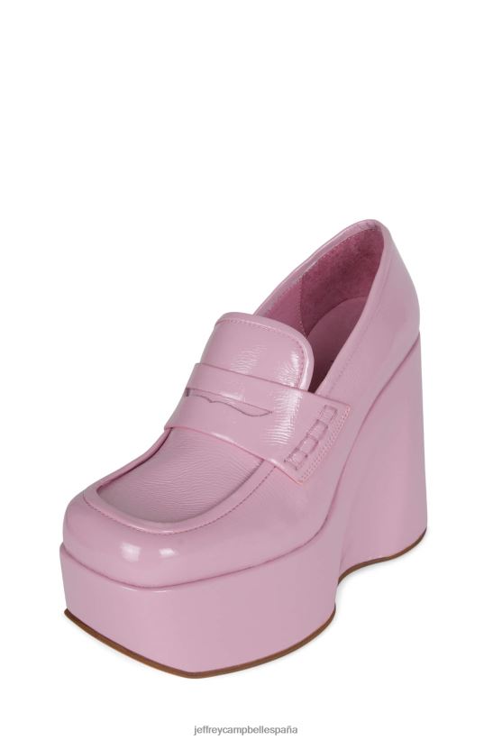 mujer Jeffrey Campbell bloquear charol arrugado rosa PHXV4X1269 bomba de plataforma
