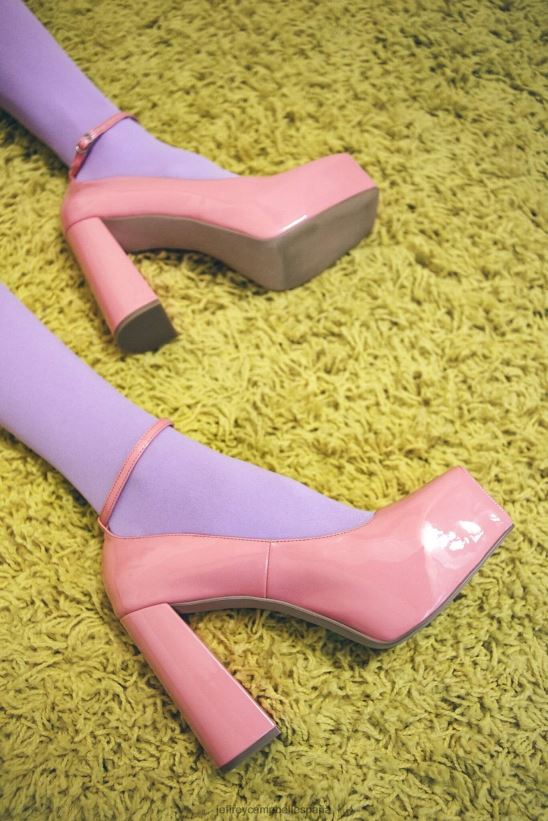 mujer Jeffrey Campbell bueno patente de coral PHXV4X1307 bomba de plataforma