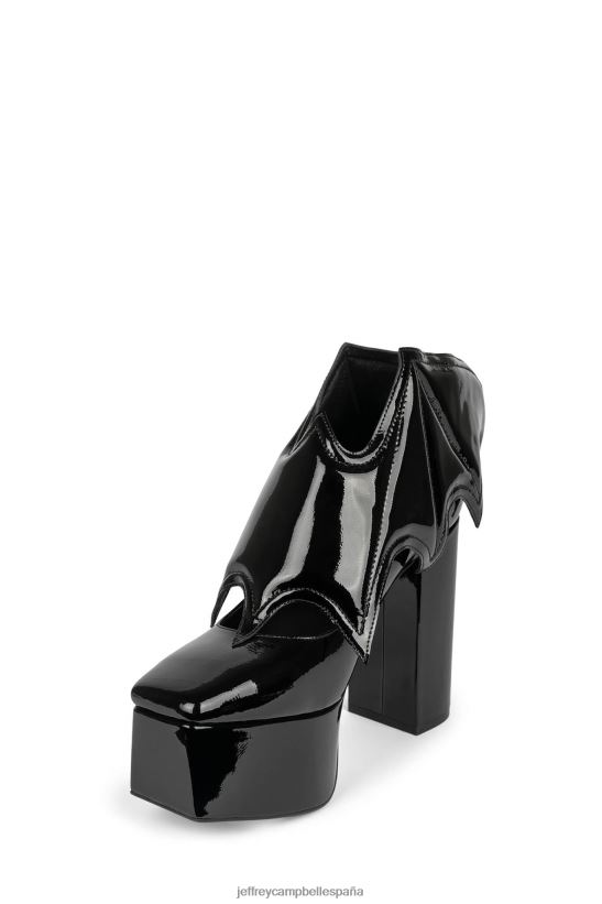 mujer Jeffrey Campbell chiflado-b charol negro PHXV4X1274 bomba de plataforma
