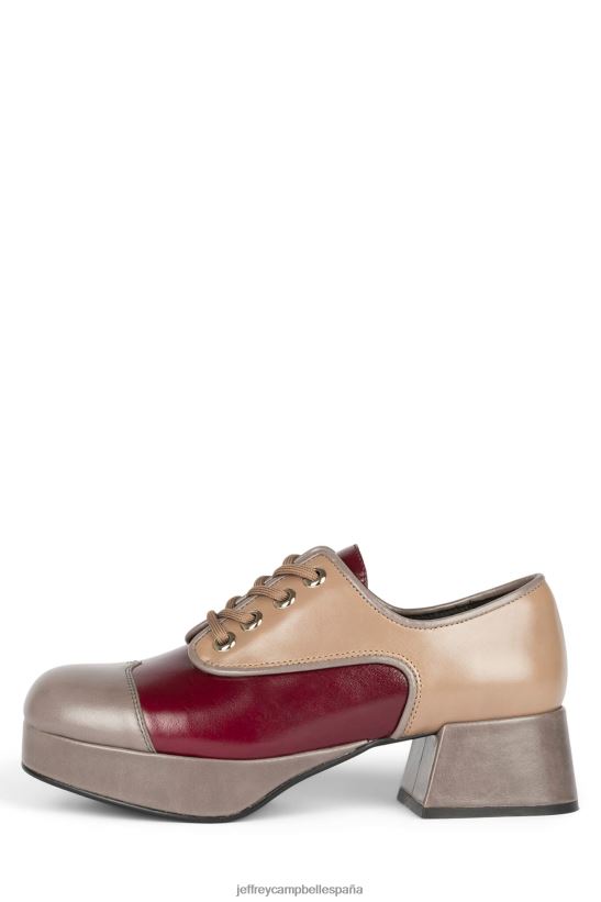 mujer Jeffrey Campbell escuela gris malva beige PHXV4X1258 bomba de plataforma