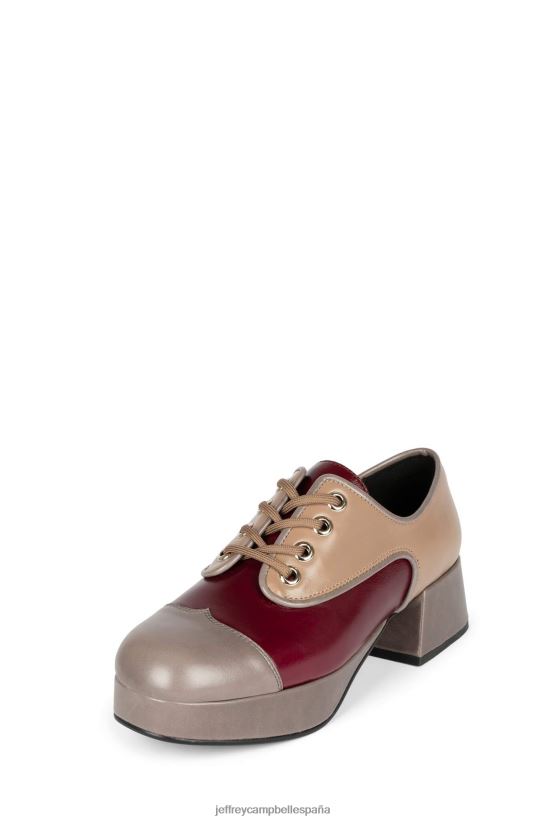 mujer Jeffrey Campbell escuela gris malva beige PHXV4X1258 bomba de plataforma