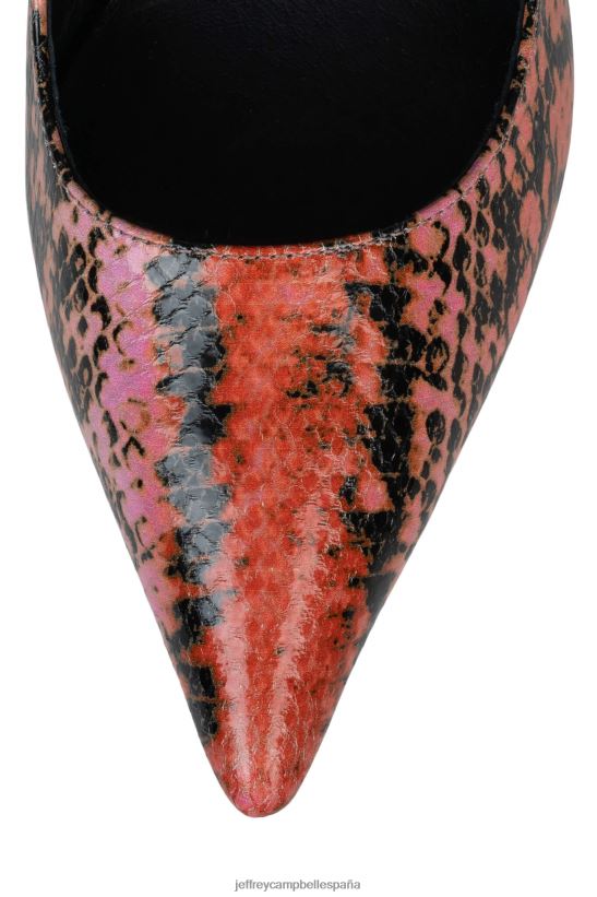 mujer Jeffrey Campbell siouxsie-m serpiente rosa naranja PHXV4X1290 bomba de plataforma