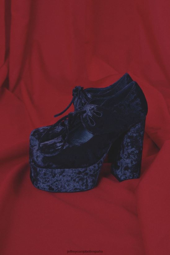 mujer Jeffrey Campbell yara terciopelo negro aplastado PHXV4X1297 bomba de plataforma