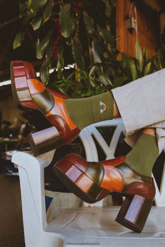 mujer Jeffrey Campbell zigg combinación marrón PHXV4X1241 bomba de plataforma