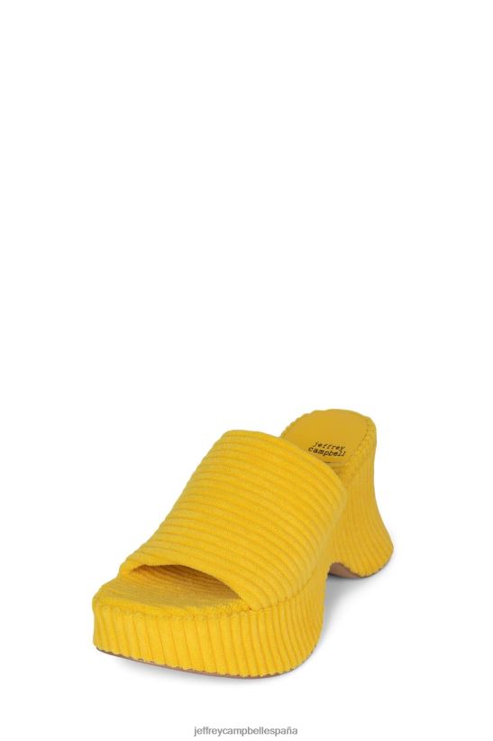 mujer Jeffrey Campbell 6teen-2 toalla de rayas amarillas PHXV4X40 sandalia plataforma