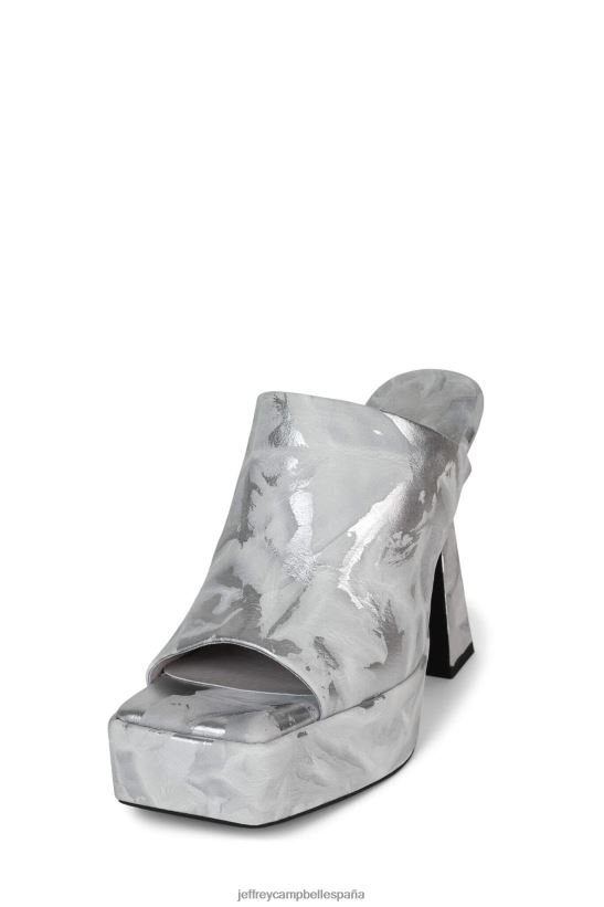 mujer Jeffrey Campbell Exagerado plata gris PHXV4X976 sandalia plataforma