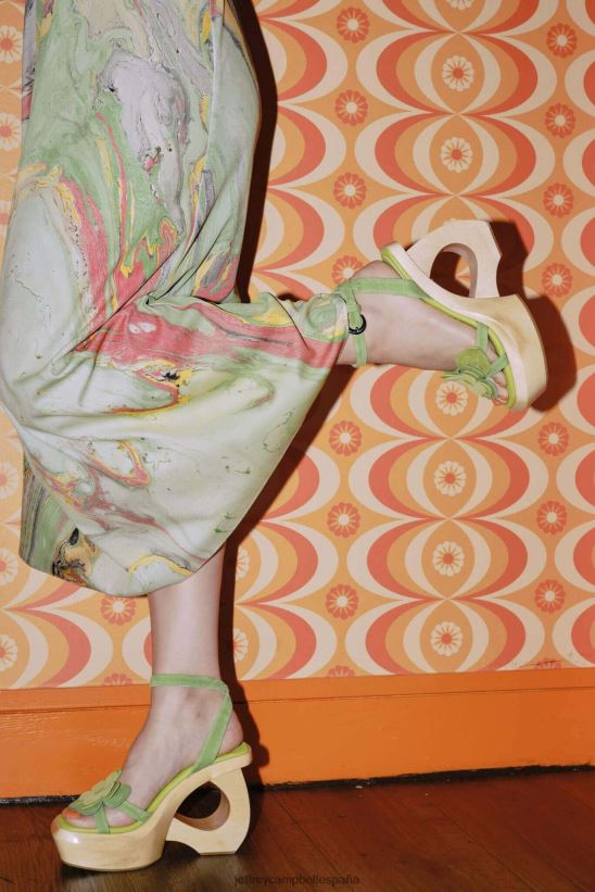 mujer Jeffrey Campbell Mahana óxido de ante marrón PHXV4X981 sandalia plataforma