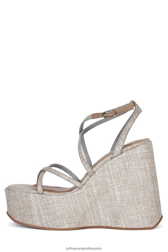 mujer Jeffrey Campbell Oliana beige tejido PHXV4X994 sandalia plataforma
