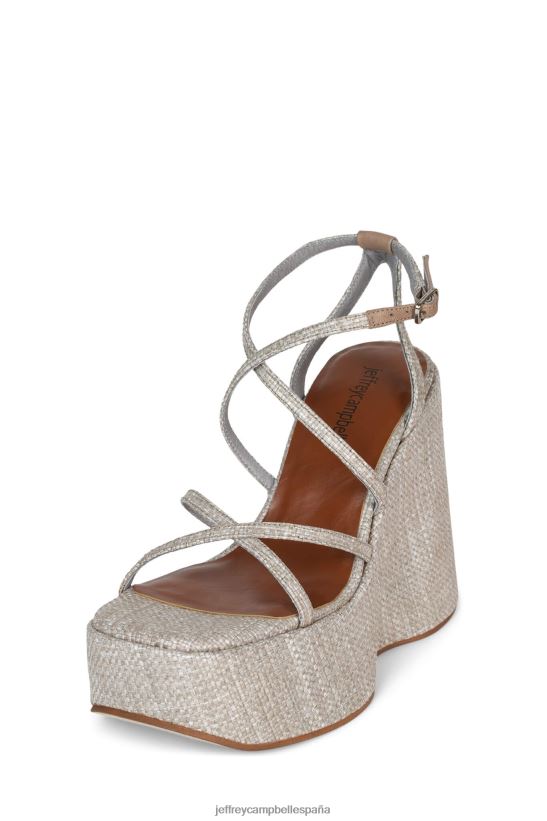mujer Jeffrey Campbell Oliana beige tejido PHXV4X994 sandalia plataforma