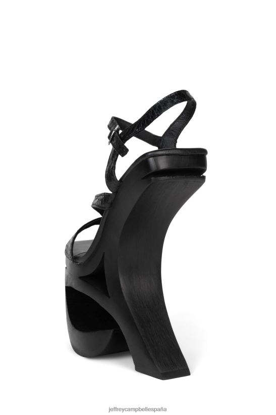 mujer Jeffrey Campbell Travesura serpiente negra PHXV4X986 sandalia plataforma