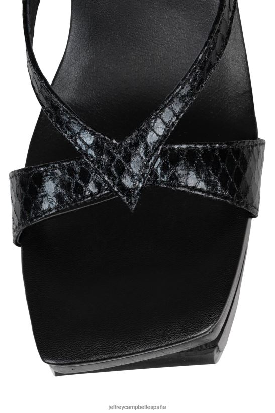 mujer Jeffrey Campbell Travesura serpiente negra PHXV4X986 sandalia plataforma