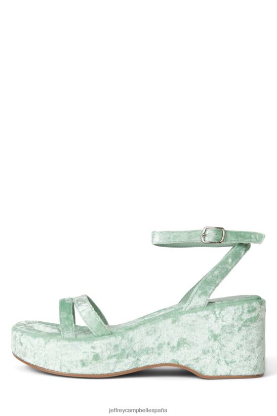 mujer Jeffrey Campbell activar terciopelo triturado menta PHXV4X934 sandalia plataforma