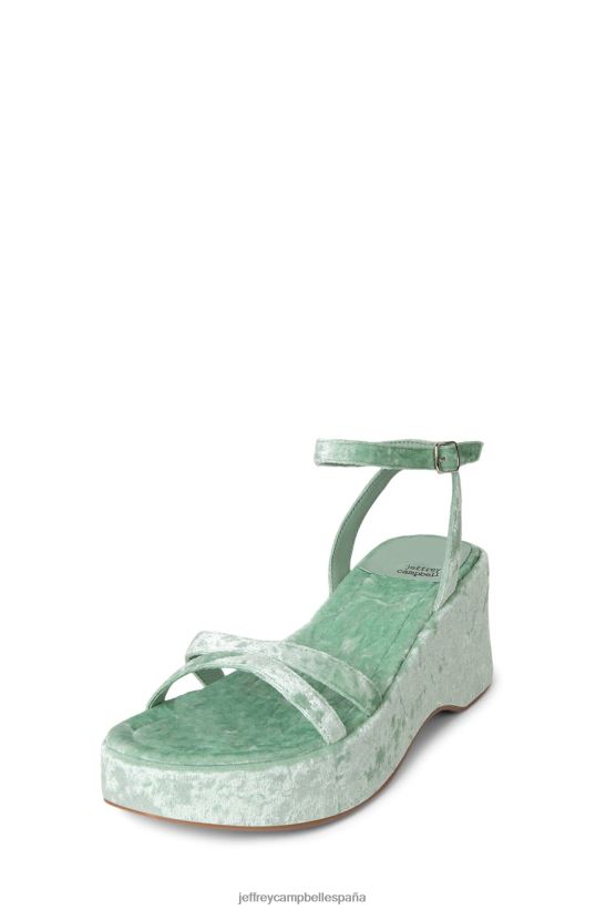 mujer Jeffrey Campbell activar terciopelo triturado menta PHXV4X934 sandalia plataforma