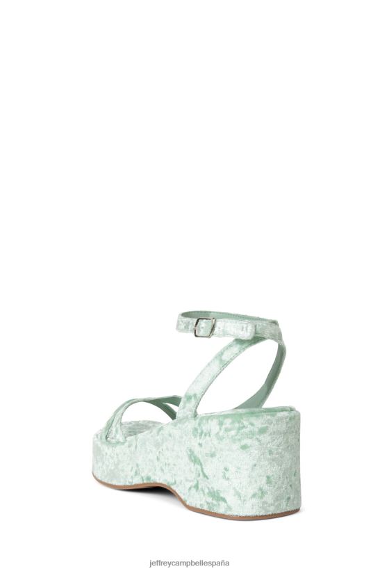 mujer Jeffrey Campbell activar terciopelo triturado menta PHXV4X934 sandalia plataforma