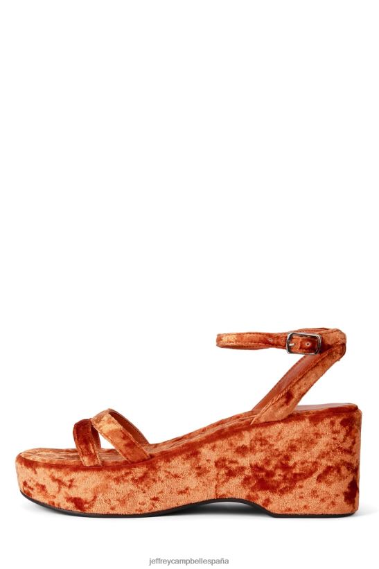 mujer Jeffrey Campbell activar terciopelo triturado natural oscuro PHXV4X933 sandalia plataforma