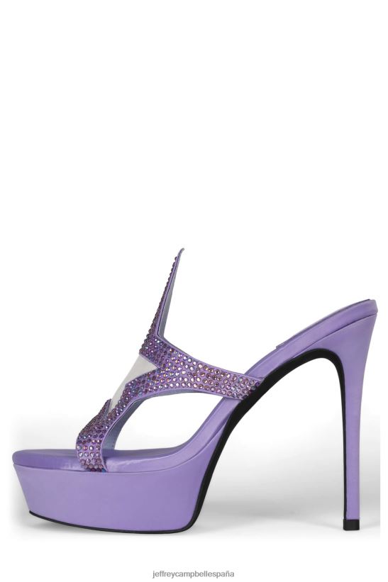 mujer Jeffrey Campbell adicto a la fama morado satinado morado PHXV4X1037 sandalia plataforma
