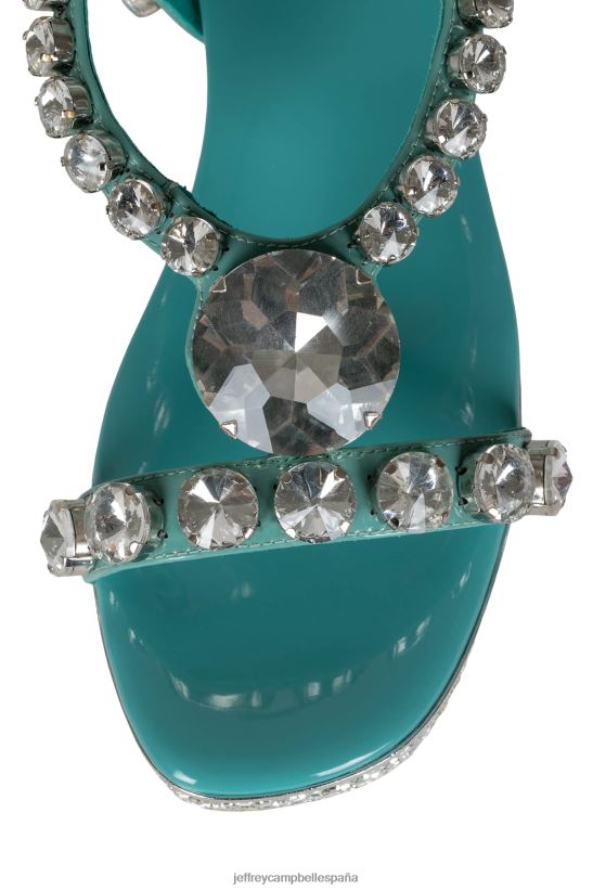 mujer Jeffrey Campbell adinerado charol aguamarina PHXV4X1153 sandalia plataforma