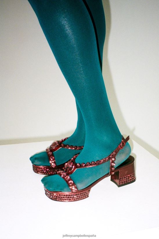 mujer Jeffrey Campbell adinerado vino vino metalizado PHXV4X1152 sandalia plataforma