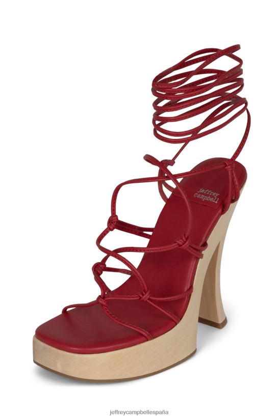 mujer Jeffrey Campbell amanecer rojo natural PHXV4X1135 sandalia plataforma