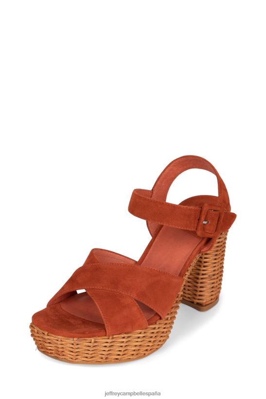 mujer Jeffrey Campbell amma-2w ante naranja PHXV4X1099 sandalia plataforma