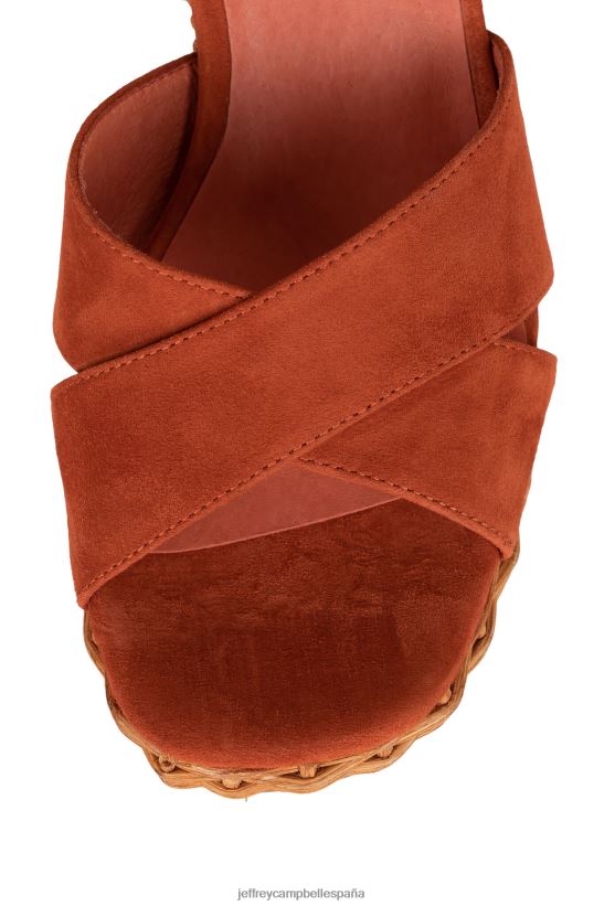 mujer Jeffrey Campbell amma-2w ante naranja PHXV4X1099 sandalia plataforma