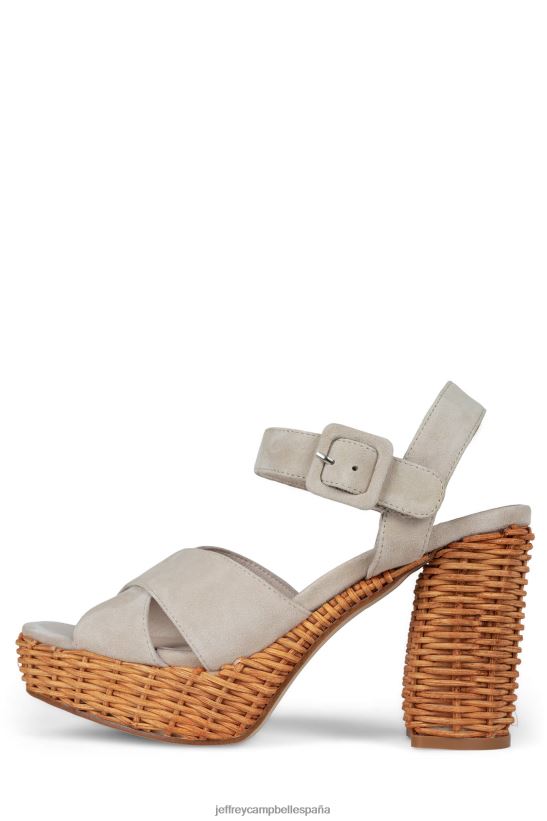 mujer Jeffrey Campbell amma-2w gamuza de hielo PHXV4X1097 sandalia plataforma