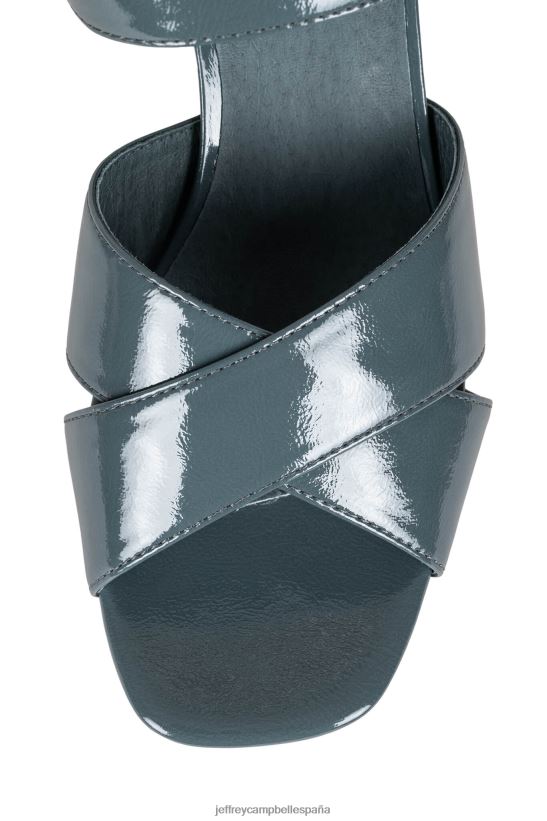 mujer Jeffrey Campbell amma-st charol arrugado azul polvoriento PHXV4X1093 sandalia plataforma
