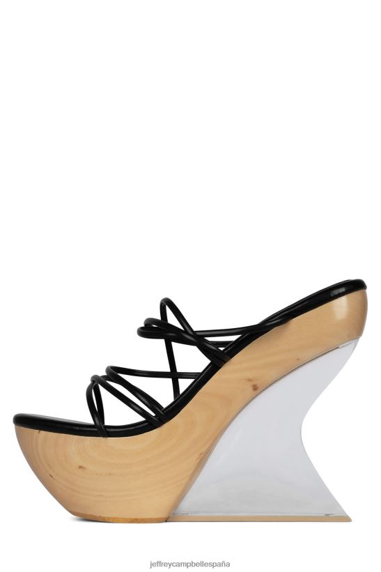 mujer Jeffrey Campbell androide negro PHXV4X1060 sandalia plataforma
