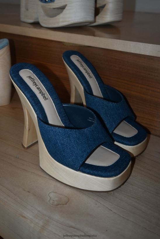 mujer Jeffrey Campbell annais mezclilla azul PHXV4X1131 sandalia plataforma