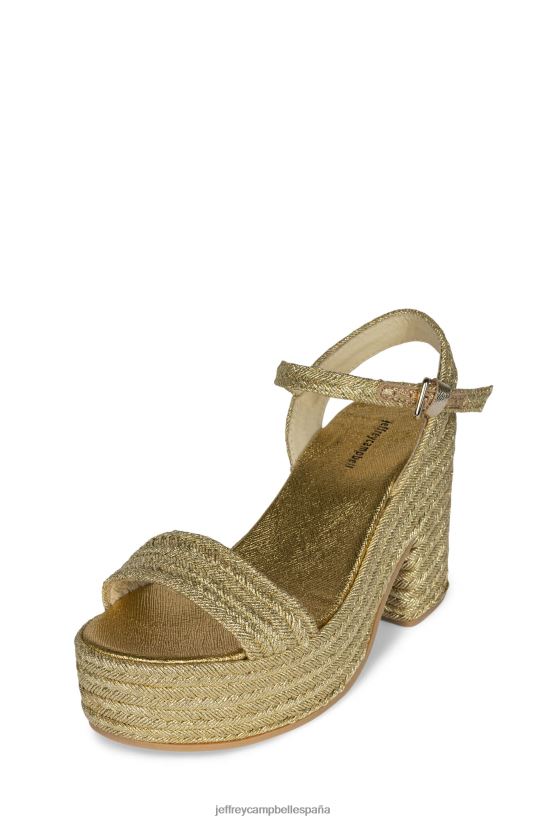mujer Jeffrey Campbell asueto oro PHXV4X1108 sandalia plataforma