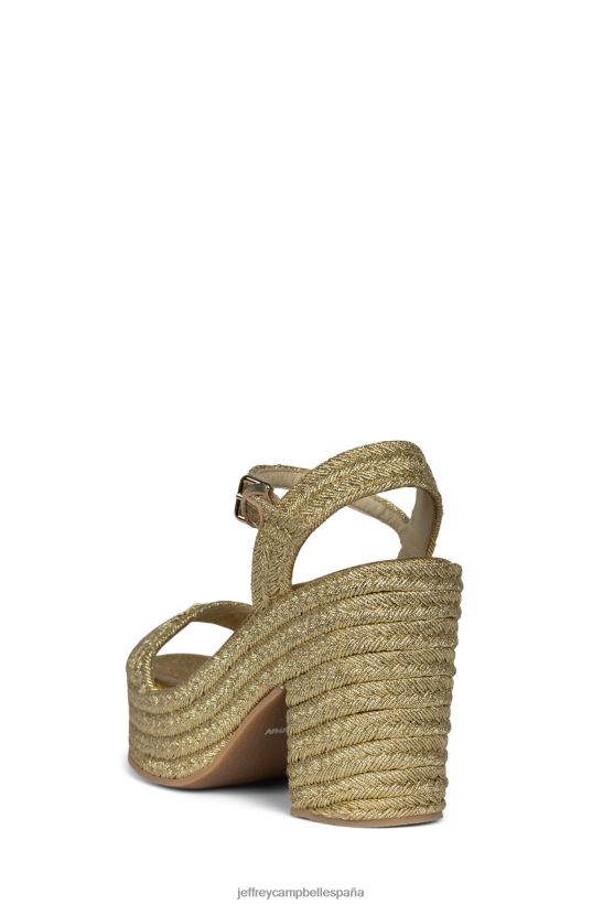 mujer Jeffrey Campbell asueto oro PHXV4X1108 sandalia plataforma