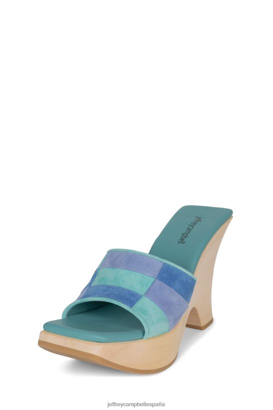 mujer Jeffrey Campbell bloqueando combo ante azul menta PHXV4X112 sandalia plataforma