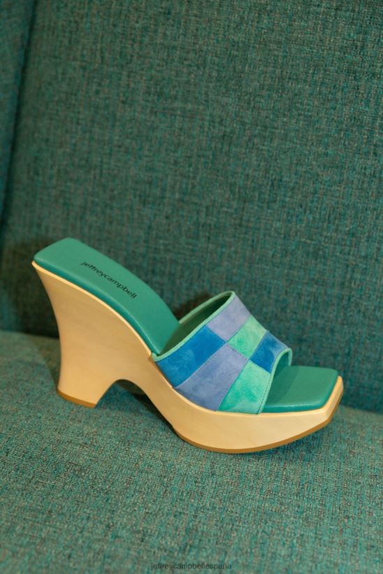 mujer Jeffrey Campbell bloqueando combo ante natural arena PHXV4X111 sandalia plataforma