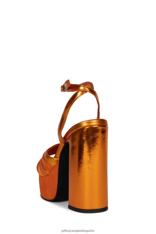 mujer Jeffrey Campbell boogie-abajo combo de ante naranja PHXV4X1042 sandalia plataforma