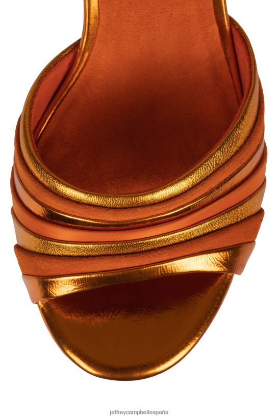 mujer Jeffrey Campbell boogie-abajo combo de ante naranja PHXV4X1042 sandalia plataforma