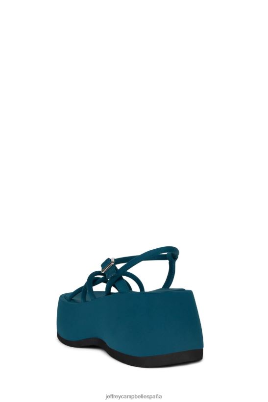mujer Jeffrey Campbell brillar neopreno verde azulado PHXV4X251 sandalia plataforma