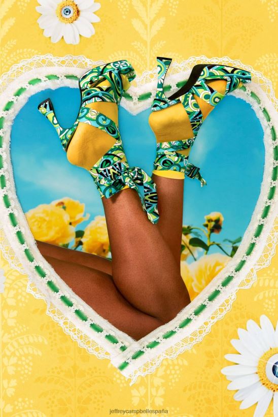 mujer Jeffrey Campbell complejidad multi verde PHXV4X1030 sandalia plataforma