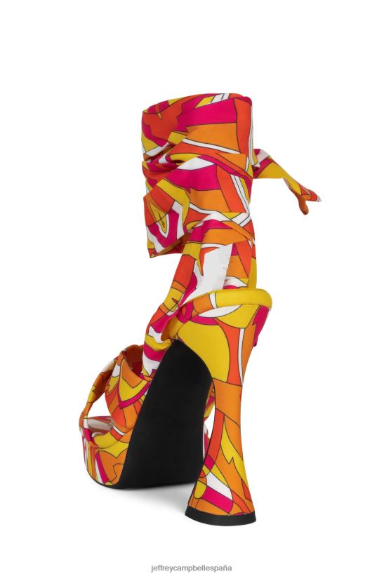 mujer Jeffrey Campbell complejidad naranja amarillo multi PHXV4X1029 sandalia plataforma