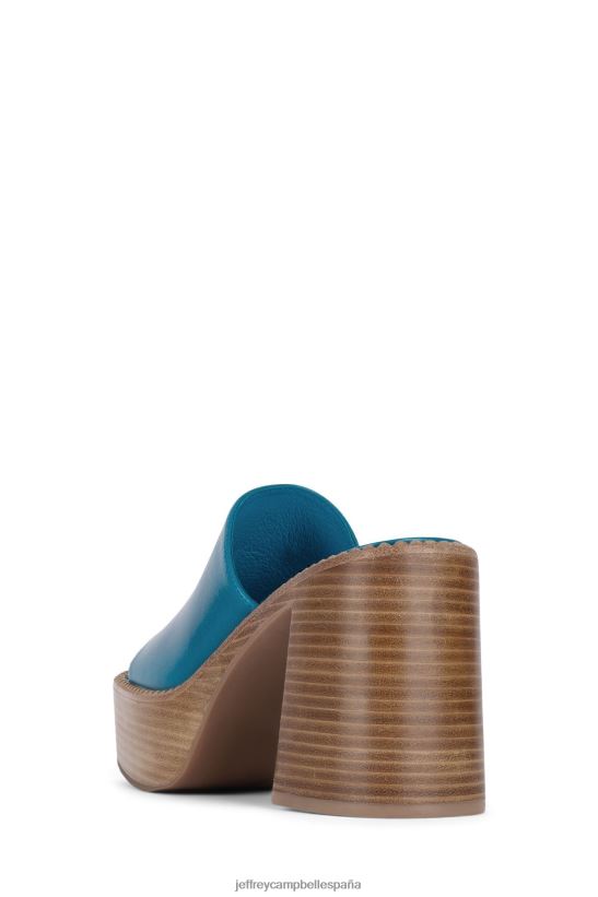 mujer Jeffrey Campbell concierto pila de esmalte natural azul PHXV4X1211 sandalia plataforma