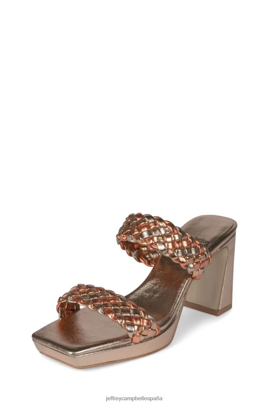 mujer Jeffrey Campbell delicadeza combo de oro rosa PHXV4X1111 sandalia plataforma