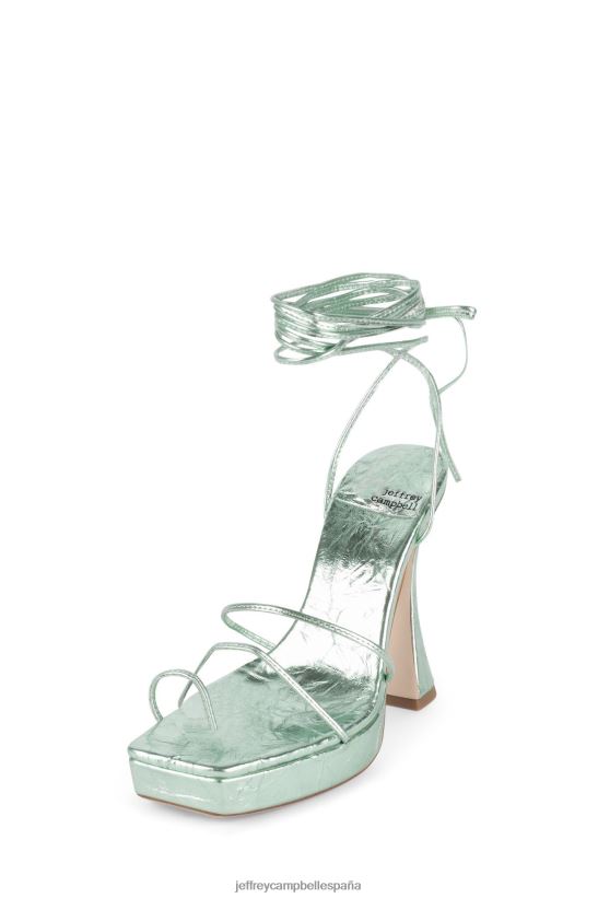 mujer Jeffrey Campbell diva menta metalizada PHXV4X1181 sandalia plataforma