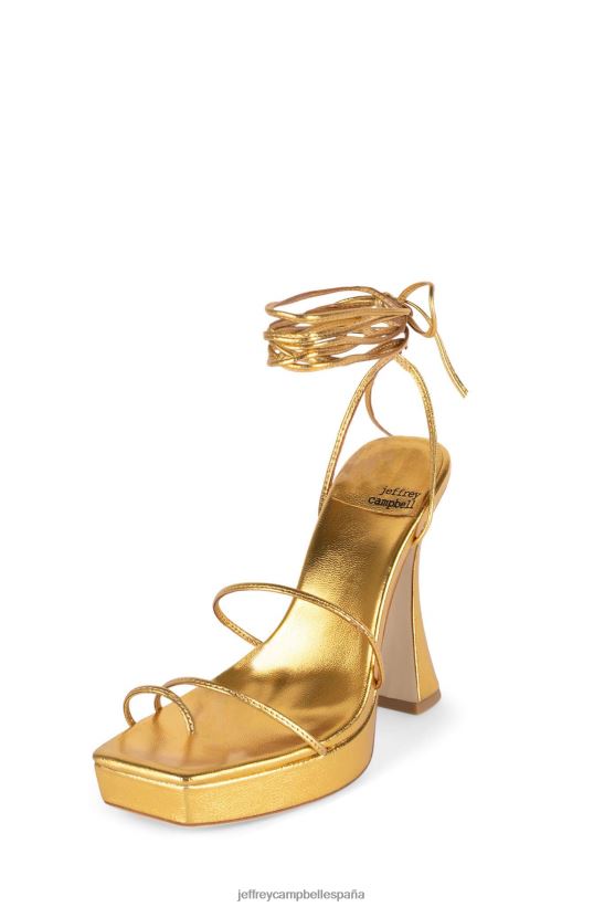 mujer Jeffrey Campbell diva oro PHXV4X1182 sandalia plataforma