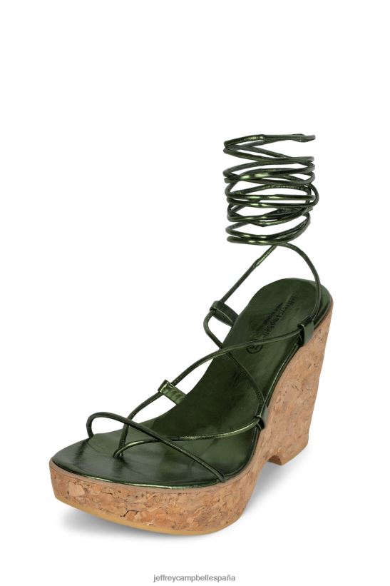mujer Jeffrey Campbell ecuador-hola verde metalizado PHXV4X1054 sandalia plataforma