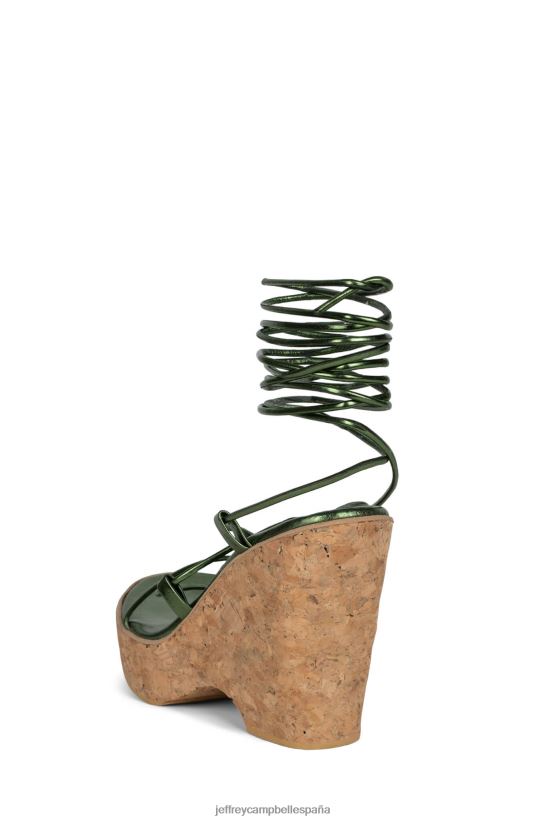 mujer Jeffrey Campbell ecuador-hola verde metalizado PHXV4X1054 sandalia plataforma