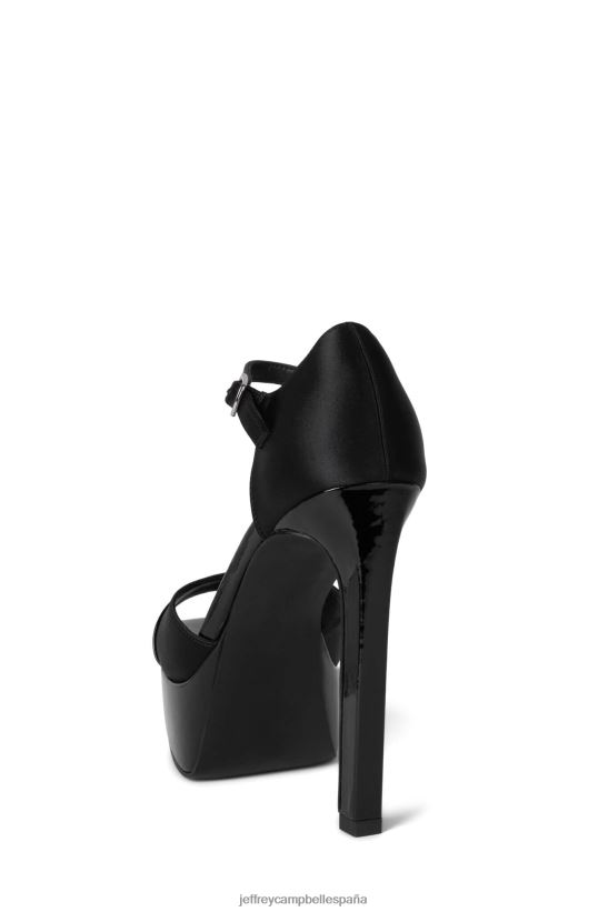 mujer Jeffrey Campbell elevando charol negro negro PHXV4X941 sandalia plataforma